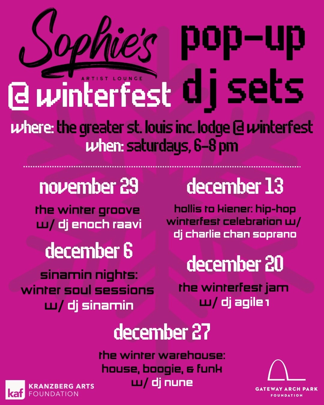 Sophie’s Artist Lounge Winterfest